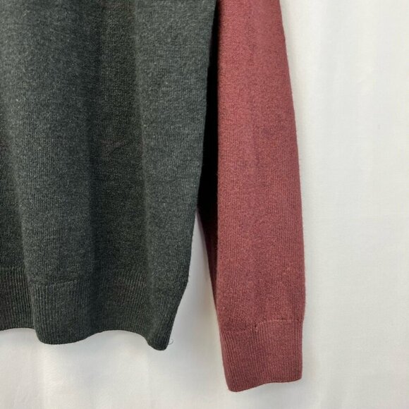 Croft & Barrow Mens Pullover Sweater Red Gray Crew Neck Long Sleeve Knit M - Picture 8 of 10